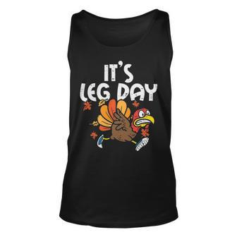 It's Leg Day Turkey Running Thanksgiving Tank Top | Mazezy