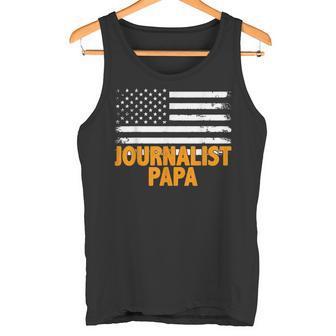 Journalist Papa Amerikanische Flaggeatertag Tank Top - Geschenkecke