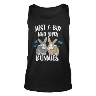 Just A Boy Who Loves Bunnies Rabbit Tank Top | Mazezy