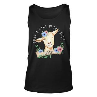 Just A Girl Who Loves Goats Goat Tank Top | Mazezy
