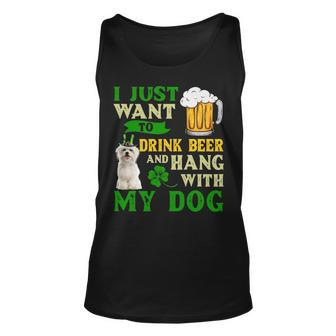 I Just Want To Drink Beer And Hang With My Maltese Tank Top | Mazezy