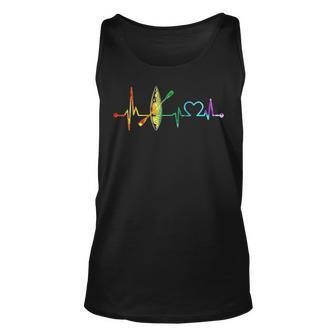 Kayaking My Heartbeat Is A Kayak Vintage Color Tank Top | Mazezy