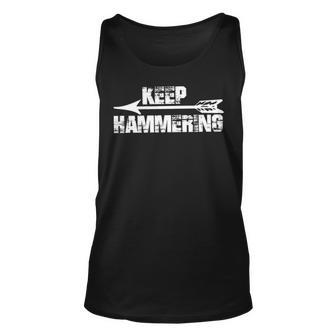Keep Hammering Archery Sports Tank Top | Mazezy