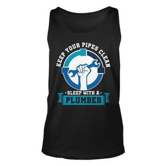 Keep Your Pipe Clean Plumber Plumbing Pipe Repair Piping Pipes Gif Tank Top | Mazezy