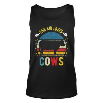 This Kid Loves Cows Boys And Girls Cow Tank Top | Mazezy