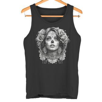 La Catrina Eleganz Elegante Sugar Skull Dame Tank Top - Geschenkecke