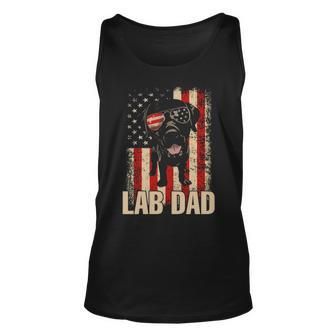Lab Dad Labrador Retriever Dog American Flag Tank Top | Mazezy CA