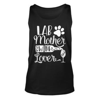 Lab Mother Wine Lover Cute Dog Mom Tank Top | Mazezy UK