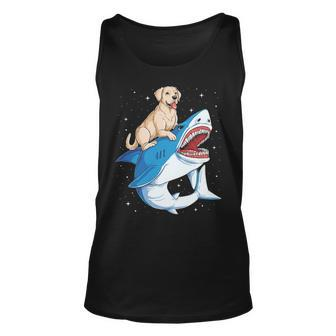 Labrador Shark Space Galaxy Jawsome Tank Top | Mazezy