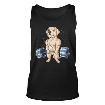Labrador Weightlifting Deadlift Fitness Gym Tank Top | Mazezy