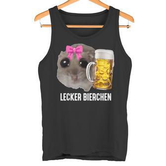 Lecker Bierchen X Sad Hamster Meme Bier Weizenbier Weißbier Tank Top - Geschenkecke