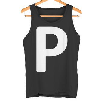 Letter P Tank Top - Seseable