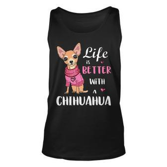 Life Is Better With Chihuahua Lovers Gif Tank Top | Mazezy