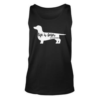 Life Is Better With A Dachshund Tank Top | Mazezy