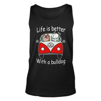 Life Is Better With A English Bulldog Tank Top | Mazezy