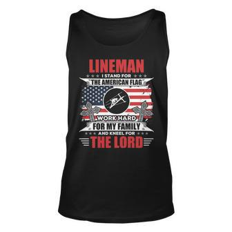Lineman American Flag Lineman Tank Top | Mazezy