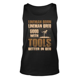 Lineman Born Lineman Tank Top | Mazezy