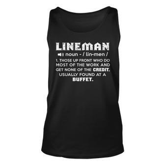 Lineman Definition Awesome T Tank Top | Mazezy