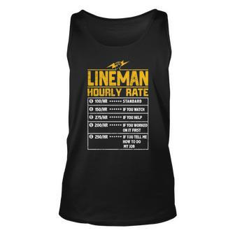 Lineman Hourly Rate For Lineman Tank Top | Mazezy
