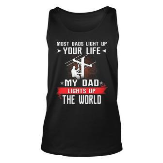 Lineman Lights Up The World T Tank Top | Mazezy