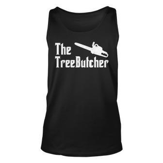 Logging The Tree Butcher Cheinsaw Wood Chopper Forest Tank Top | Mazezy