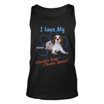 I Love My Cavalier King Charles Spaniel Dog Lover Paw T Tank Top | Mazezy