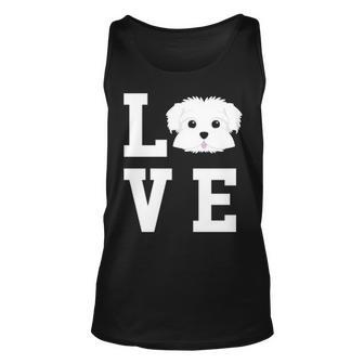 I Love My Dog Maltese Dog Lover Tank Top | Mazezy