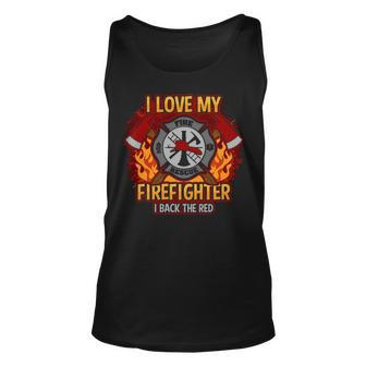 I Love My Firefighter Tank Top | Mazezy CA