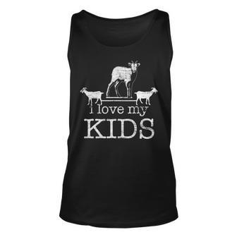 I Love My Kids Goat Tank Top | Mazezy