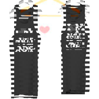 I Love My Miguel-Angel Amo A Mi Miguel-Angel Cuello Camiseta sin mangas - Regaloses
