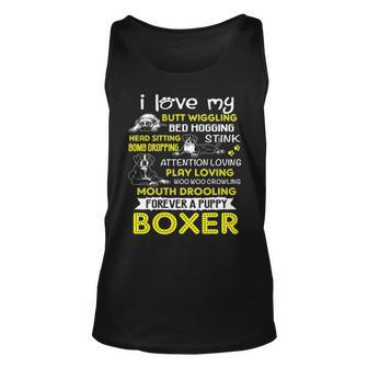 I Love My Puppy Boxer Butt Wiggling Boxer Dog T Tank Top | Mazezy