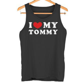 I Love My Tommy Amo A Mi Tommy Cuello V Camiseta sin mangas - Regaloses
