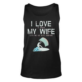 I Love My Wife Kite Surfing Tank Top | Mazezy