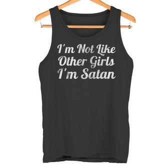 Lustig Ich Bin Nicht Wie Andere Mädchen Ich Bin Satan Tank Top - Seseable
