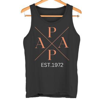 Lustiger Papa Est 1972 Papa Seit 1972 Papa 1972 Tank Top - Geschenkecke