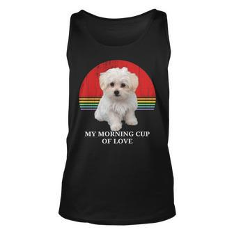 Maltese Puppies Lover Retro Sunset Pet Owner Love Gif Tank Top | Mazezy CA