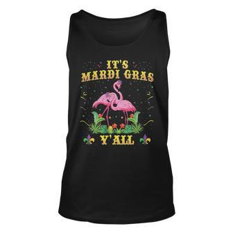Mardi Gras Flamingo Its Mardi Gras Yall Tank Top | Mazezy
