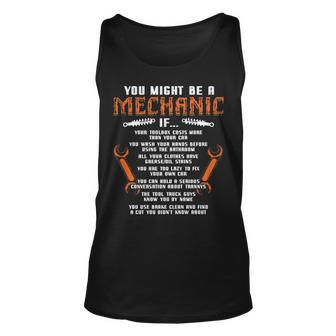 You Might Be A Mechanic If Auto Mechanics Car Repairman Tank Top | Mazezy