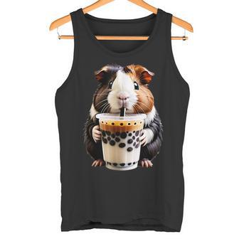 Meerschweinchen Boba Bubble Milk Tea Kawaii Cute Animal Lover Tank Top - Seseable