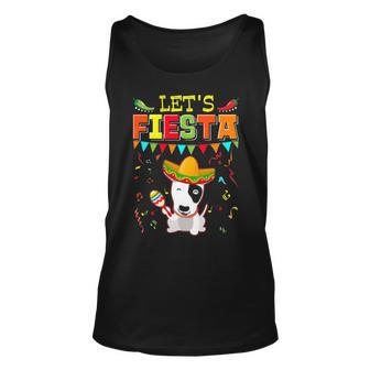 Mexican Cinco De Mayo Fiesta Let's Fiesta Bull Terrier Tank Top | Mazezy