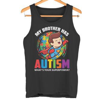 Mi Hermano Tiene Autismo ¿Cuál Es Tu Superpoder Camiseta sin mangas - Regaloses