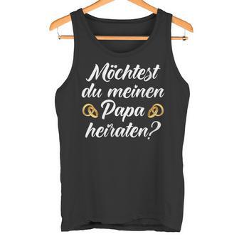 Möchtest Du Meinen Papa Hochzeitsantrag Heiratsantrag Mit-Ausschnitt Tank Top - Geschenkecke