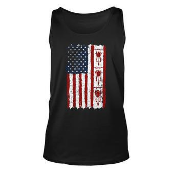 Motocross American Flag Motorcycle Tire Tracks Off Road Tank Top | Mazezy