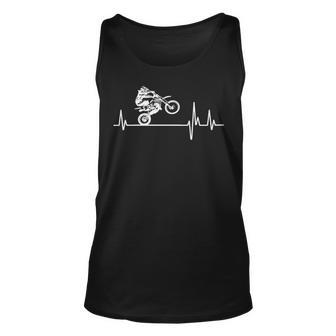 Motocross Heartbeat Dirt Bike Mx Biker Rider Tank Top | Mazezy