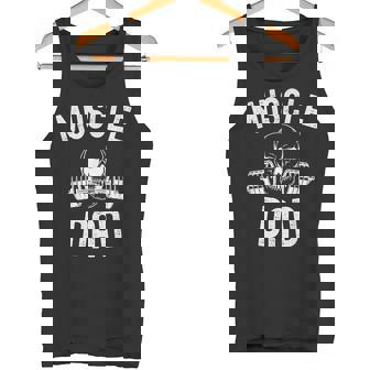 Muscle Dad Levantador De Pesas Esqueleto Barra Papá Culturista Camiseta sin mangas - Regaloses