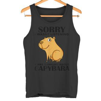 Niedliche Capibara Sprüche Capybara With Water Pig Blue Tank Top - Seseable