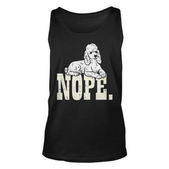 Nope Lazy Poodle Standard Mini Toy Pet Dog Lover Owner Tank Top | Mazezy UK