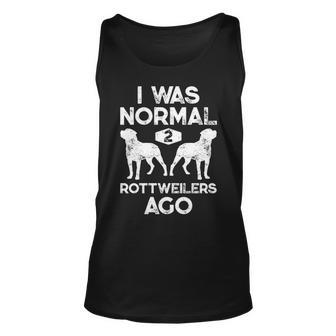 I Was Normal 2 Rottweilers Ago Dog Lover Men Tank Top | Mazezy