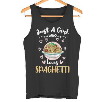 Nur Ein Mädchen Das Spaghetti Liebt Tank Top - Seseable
