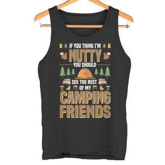 Nutty Camping Friends Outdoor Thanksgiving Camper Tank Top - Seseable